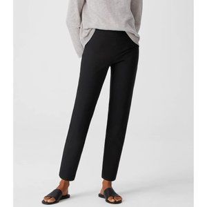 EILEEN FISHER washable stretch crepe pants in black size M